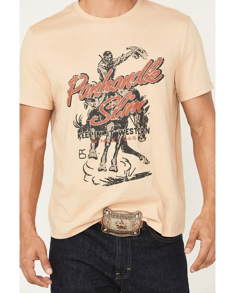 Panhandle Men's Cowboy Short Sleeve Graphic T-Shirt