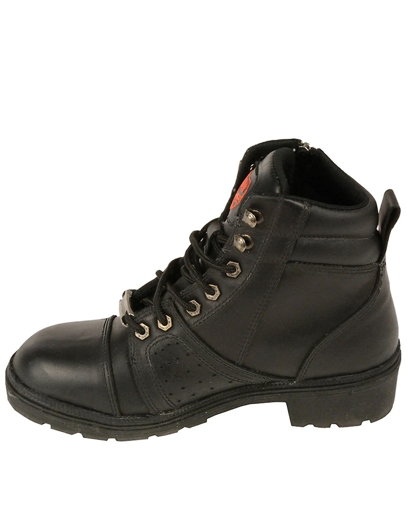 Milwaukee Leather Women's Lace To Toe Boots - Round