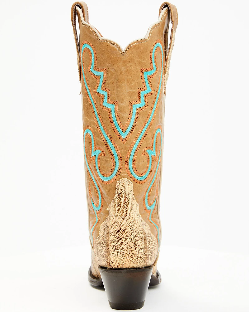 Dan Post Women's Exotic Ostrich Leg Western Boots - Snip Toe