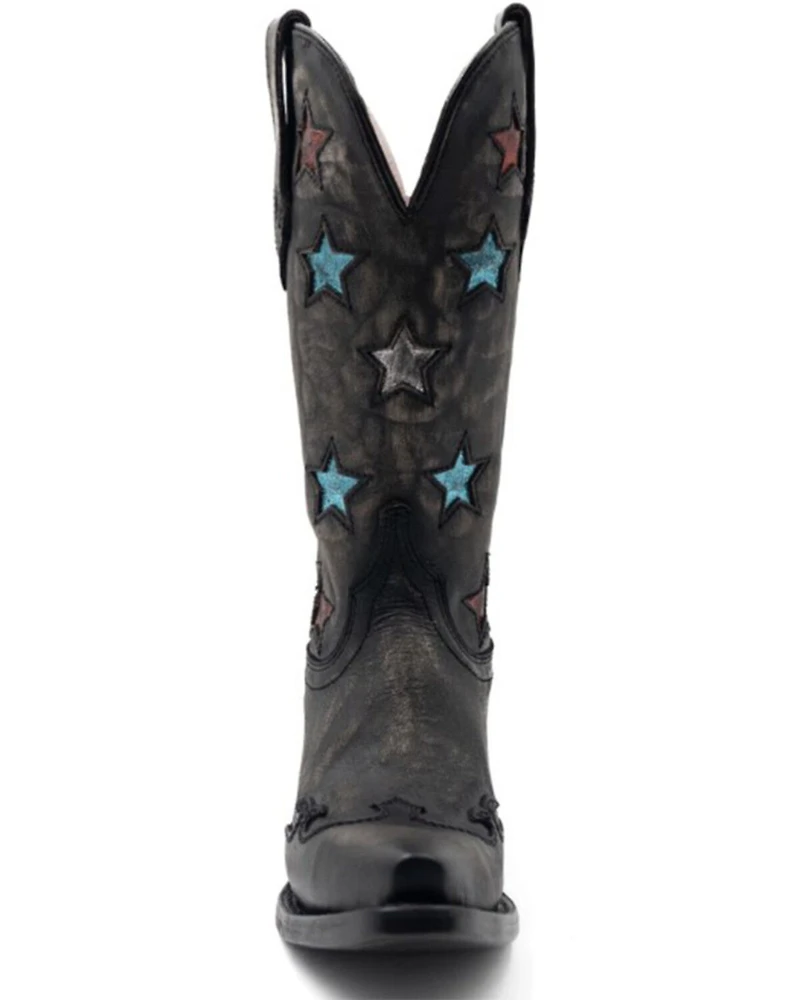 Ferrini Women's Estrella Star Inlay Tall Western Boots - Snip Toe