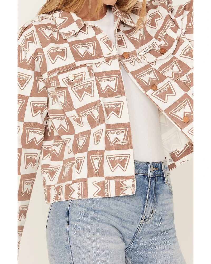 Wrangler Women's Heritage Signature Print Cut Off Jacket