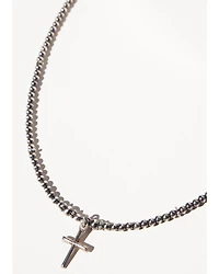 Paige Wallace Women's Tiny Cross Navajo Pearl Necklace