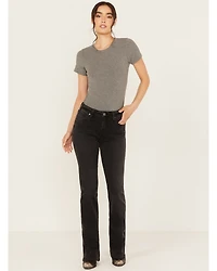 Rock & Roll Denim Women's Mid Rise Pocket Detail Stretch Bootcut Jeans