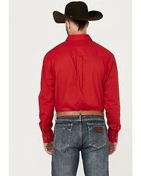 George Strait by Wrangler Men's Long Sleeve Button-Down Stretch Western Shirt