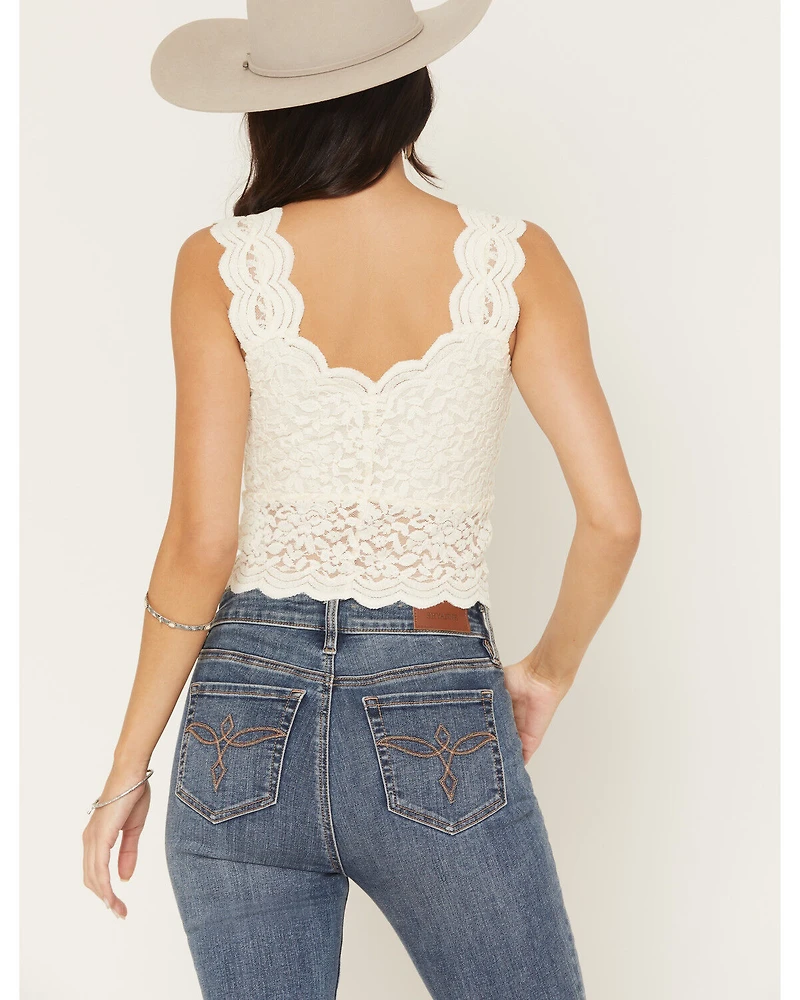 Shyanne Women's Solid Lace Tank Top