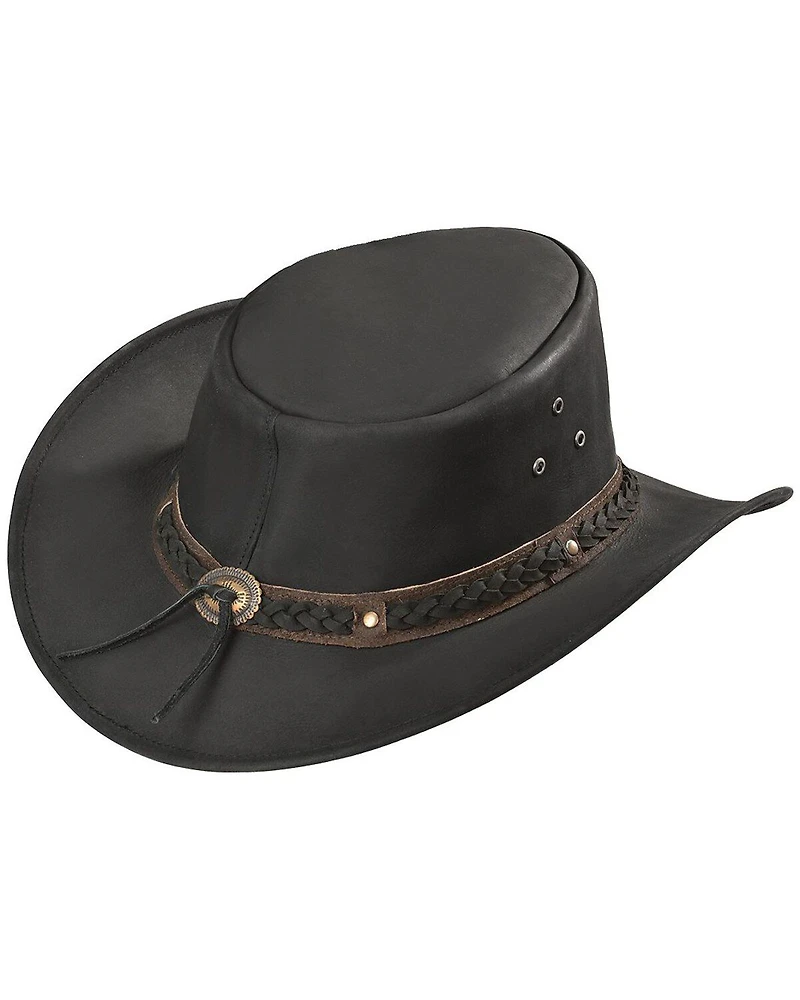 Outback Trading Co. Wagga UPF 50 Sun Protection Leather Hat