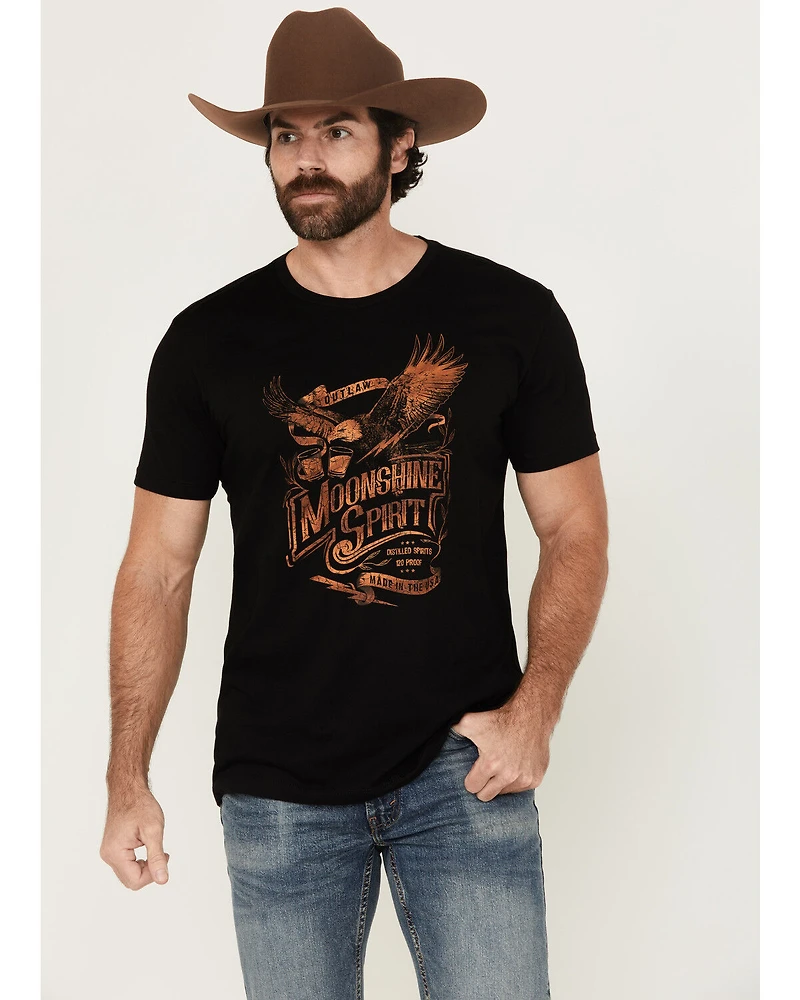 Moonshine Spirit Men's Country Soul Eagle Short Sleeve Graphic T-Shirt