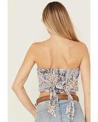 Originality Women's Patchwork Bandana Print Tube Top