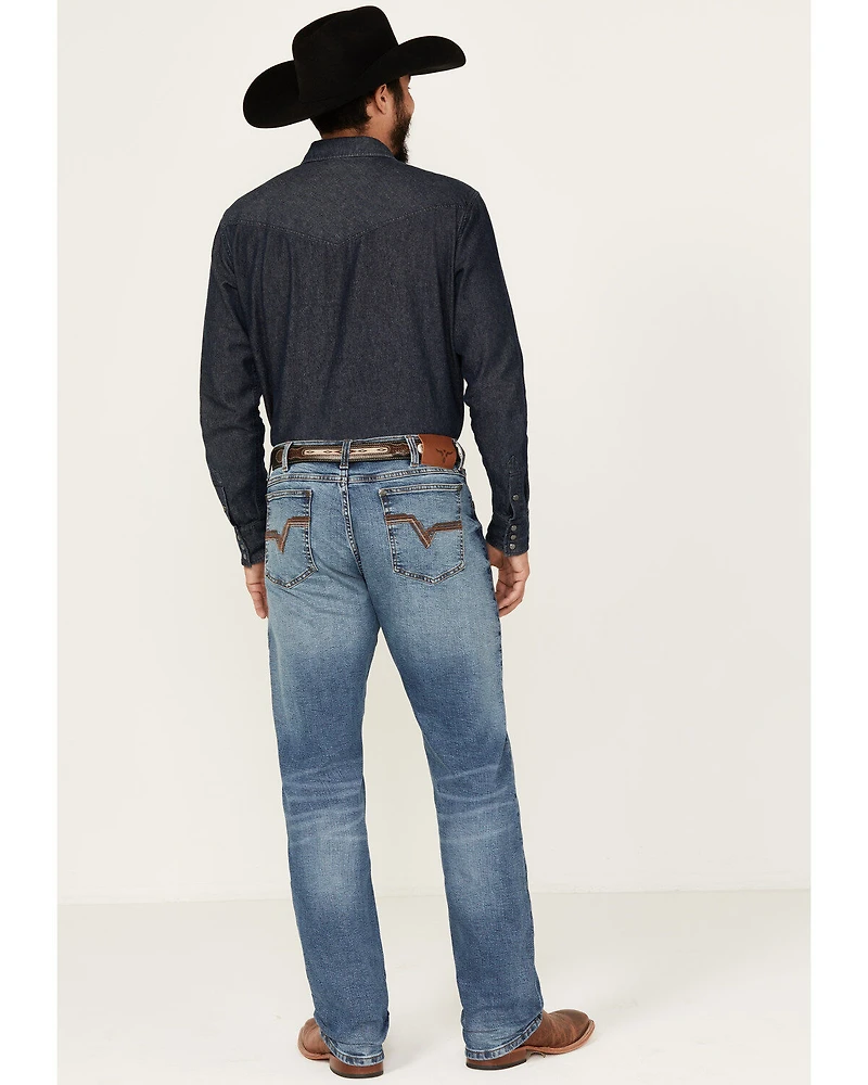 Wrangler 20X Men's Lakeway Medium Dark Wash Slim Straight Stretch Denim Jeans