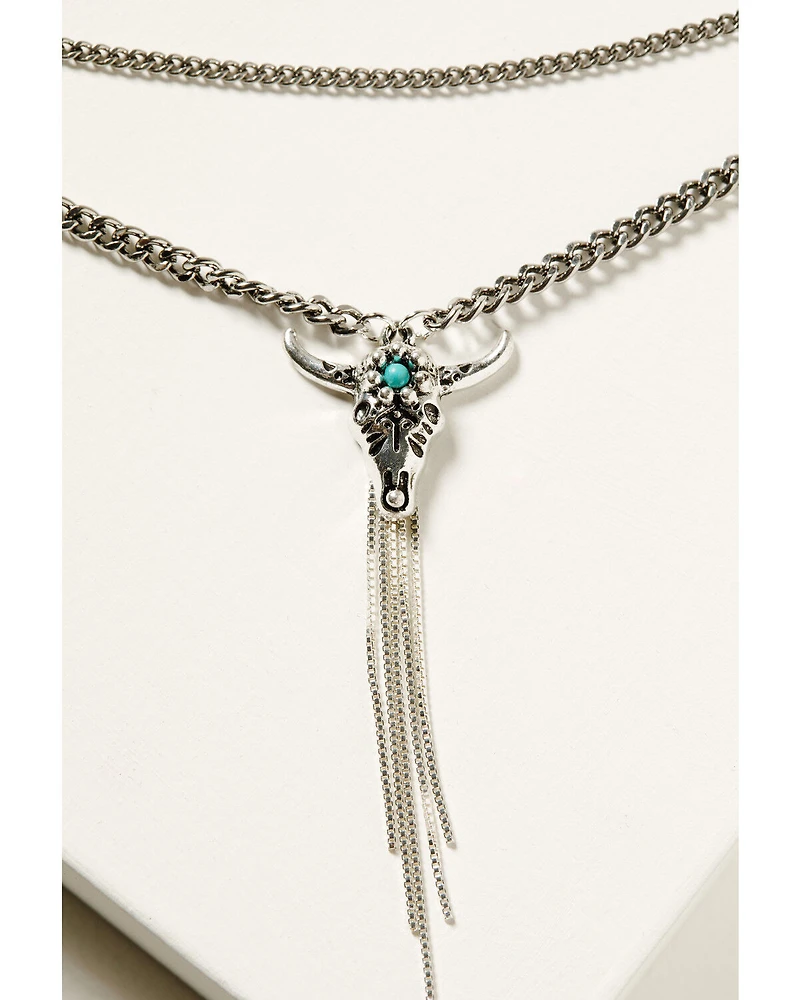 Shyanne Women's Multi-Layered Steer Head Necklace