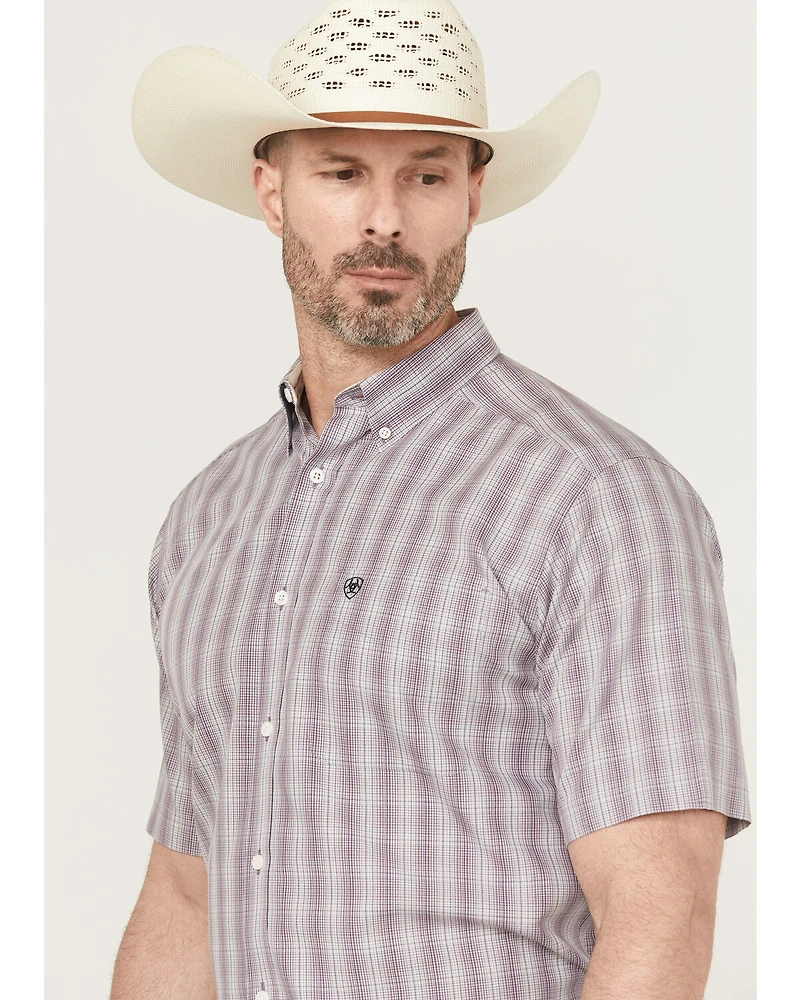 Ariat Men's Roy Plaid Print Short Sleeve Button-Down Western Shirt