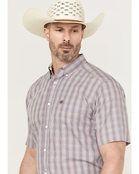 Ariat Men's Roy Plaid Print Short Sleeve Button-Down Western Shirt