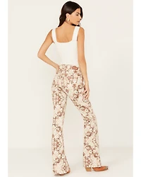Shyanne Women's High Rise Southwestern Print Stretch Flare Jeans