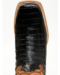 Tanner Mark Men's Exotic Caiman Belly Western Boots - Broad Square Toe