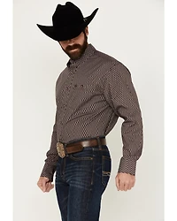 Wrangler Men's Classics Geo Print Long Sleeve Button-Down Western Shirt