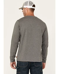 Lucky Brand Workwear Men's Solid Core Logo Long Sleeve Work Shirt