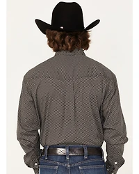 Roper Men's Geo Print Long Sleeve Button Down Stretch Western Shirt