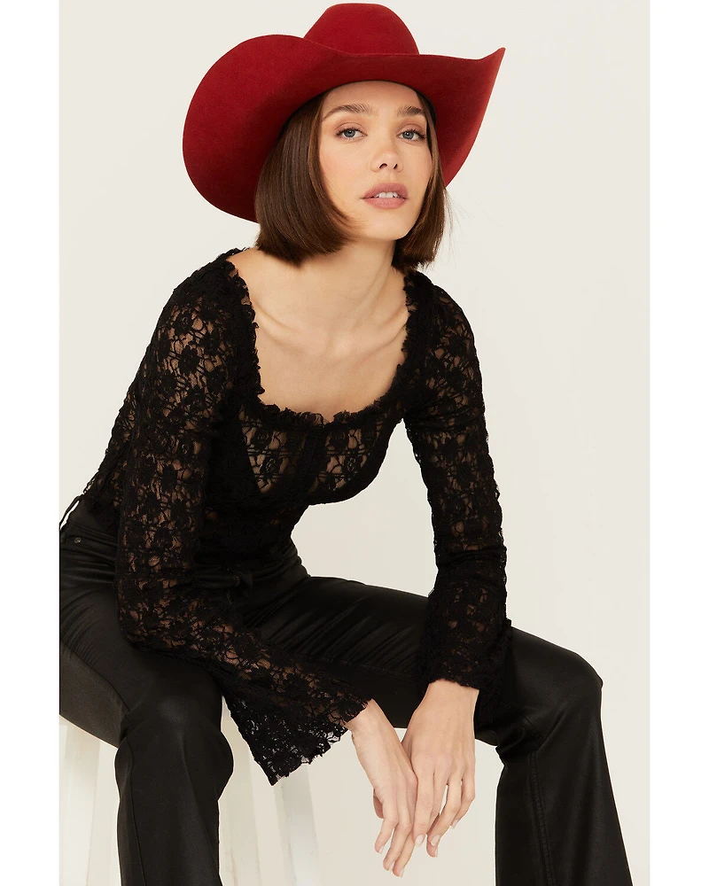 Free People Women's Madison Sheer Long Sleeve Shirt