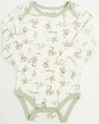 Wrangler Infant Boys' Cowboy Sunset Onesie Set - 3 Piece