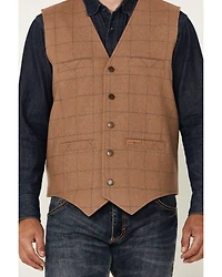 Powder River Outfitters Men's Plaid Print Wool Vest