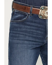 Wrangler Retro Men' Dark Wash Relaxed Bootcut Stretch Denim Jeans