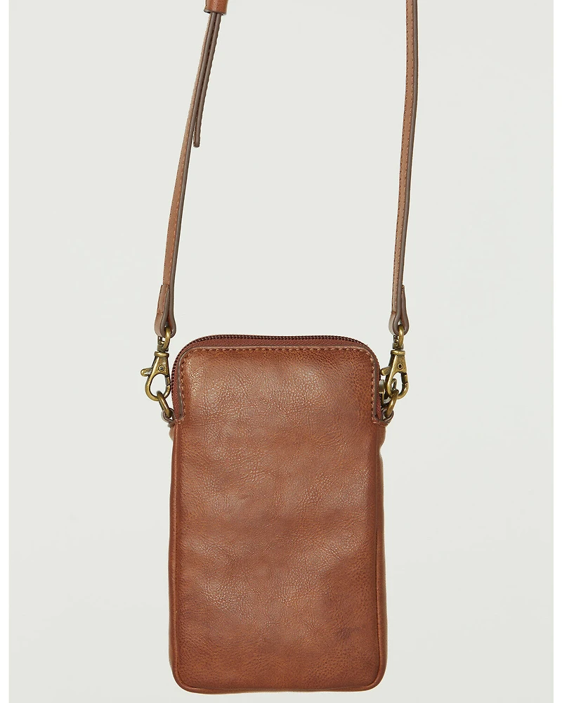 Shyanne Women's Studded Tooled Crossbody Phone Bag