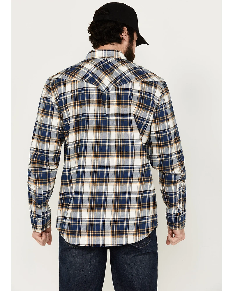 Cody James Men's FR Plaid Print Long Sleeve Snap Midweight Work Shirt