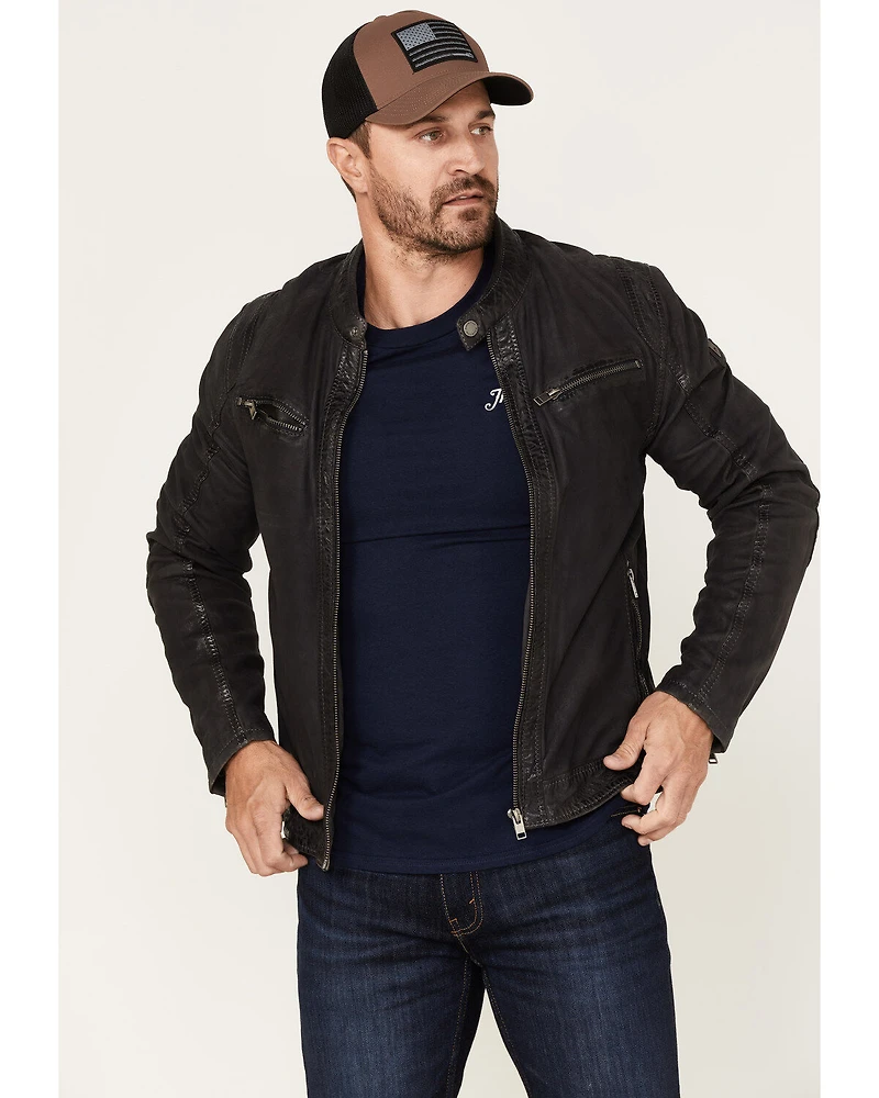 Mauritius Leather Men's Biker Jacket