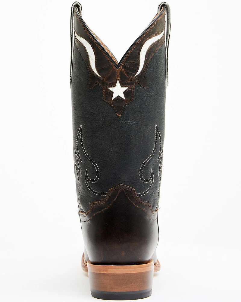 Moonshine Spirit Men's Showtime Longhorn Inlay Western Boots - Square Toe