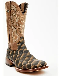 Tanner Mark Men's Monster Fish Print Western Boots - Broad Square Toe