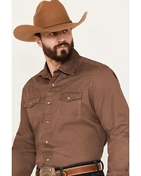 Wrangler Retro Men's Premium Solid Long Sleeve Snap Western Shirt