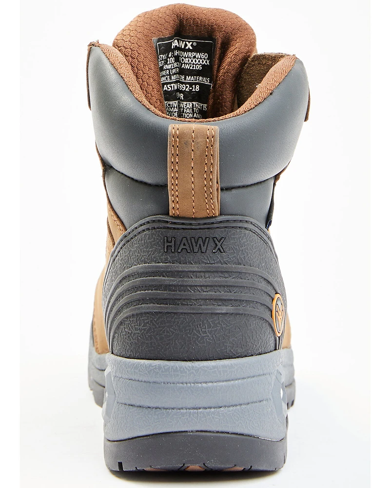 Hawx Men's 6" Lace-To-Toe Crazy Horse Waterproof Work Boots - Soft Toe