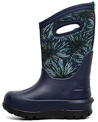 Bogs Girls' Neo Classic Firework Floral Print Waterproof Boots - Round Toe