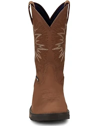 Tony Lama Men's Boom Saddle Cowhide Pull-On  Western Work Boots - Soft Toe