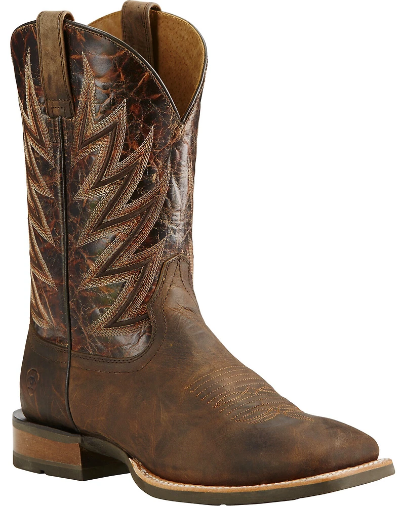 Ariat Men's Challenger Branding Iron Western Performance Boots - Broad Square Toe