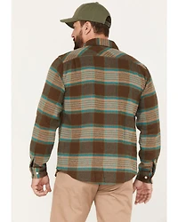 Brixton Men's Bowery Plaid Print Long Sleeve Button-Down Flannel Shirt