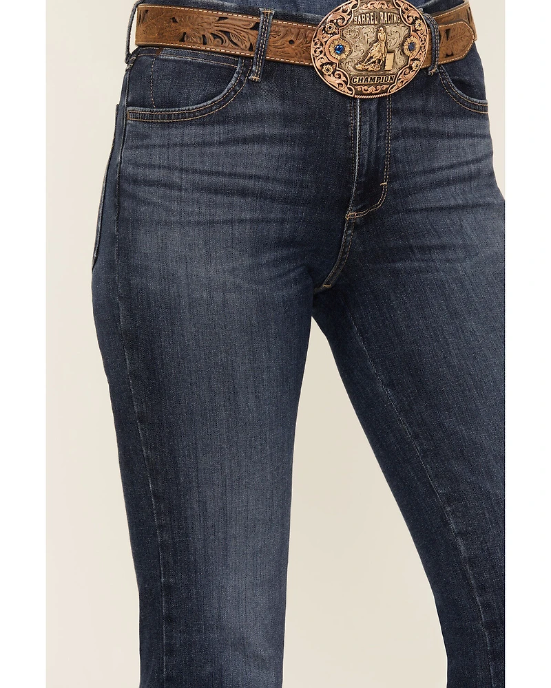 Wrangler Women's Lacey Dark Wash Bespoke High Rise Bootcut Stretch Denim Jeans