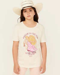 Kerusso Girls' Raised To Yee Haw Short Sleeve Graphic Tee