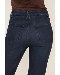 Good American Women's Classic Dark Wash High Rise Bootcut Stretch Denim Jeans