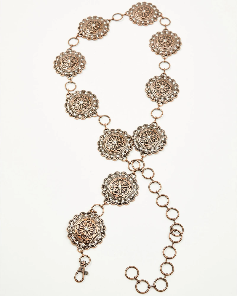 Shyanne Women's Floral Medallion Chain Belt