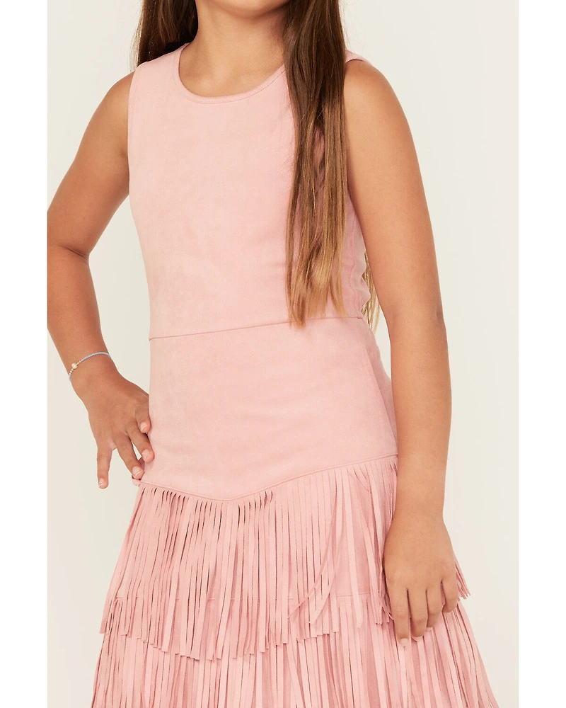 Shyanne Girls' Faux Suede Fringe Mini Dress