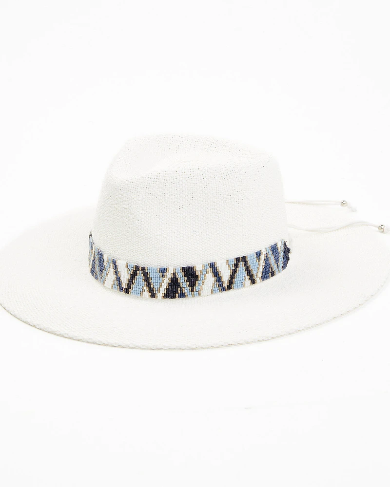 Nikki Beach Women's Andros Australian Straw Western Fashion Hat