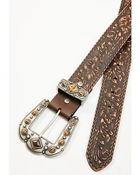 Shyanne Women's Stone Buckle Tooled Belt