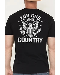 Kick Brass Men's For God and Country Short Sleeve Graphic T-Shirt