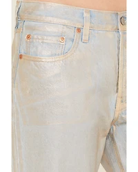 Levi's Premium Women's Optical Illusion 501 High Rise Ankle Straight Denim Jeans