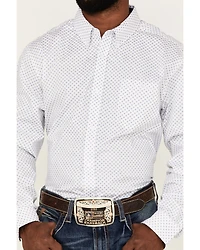 RANK 45® Men's Mash Up Floral Geo Print Long Sleeve Button-Down Western Shirt