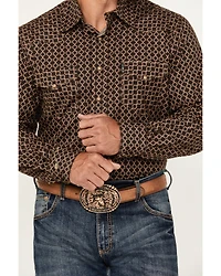 Cinch Men's Southwestern Geo Print Long Sleeve Snap Shirt