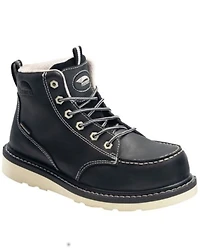 Avenger Women's Mid 6" Lace-Up Waterproof Wedge Work Boots - Carbon Toe