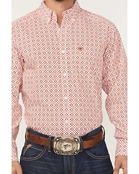Ariat Men's Saylor Geo Print Long Sleeve Button-Down Western Shirt