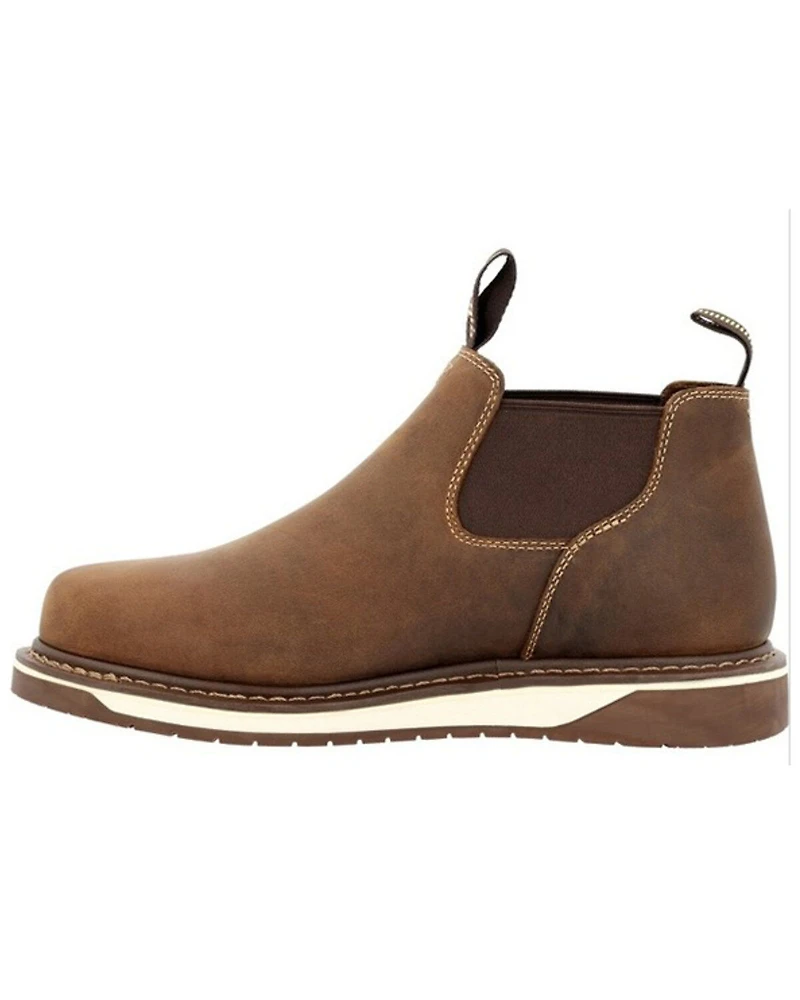Georgia Boot Men's AMP LT Wedge Chelsea Romeo Work - Round Toe
